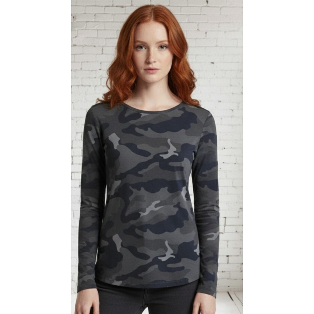 Old Navy Active Go Dry Long Sleeve Tee Green Camo Size M
